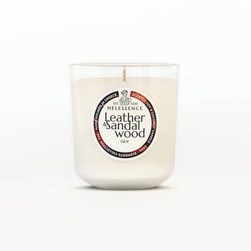 Leather & Sandalwood Scented Candle