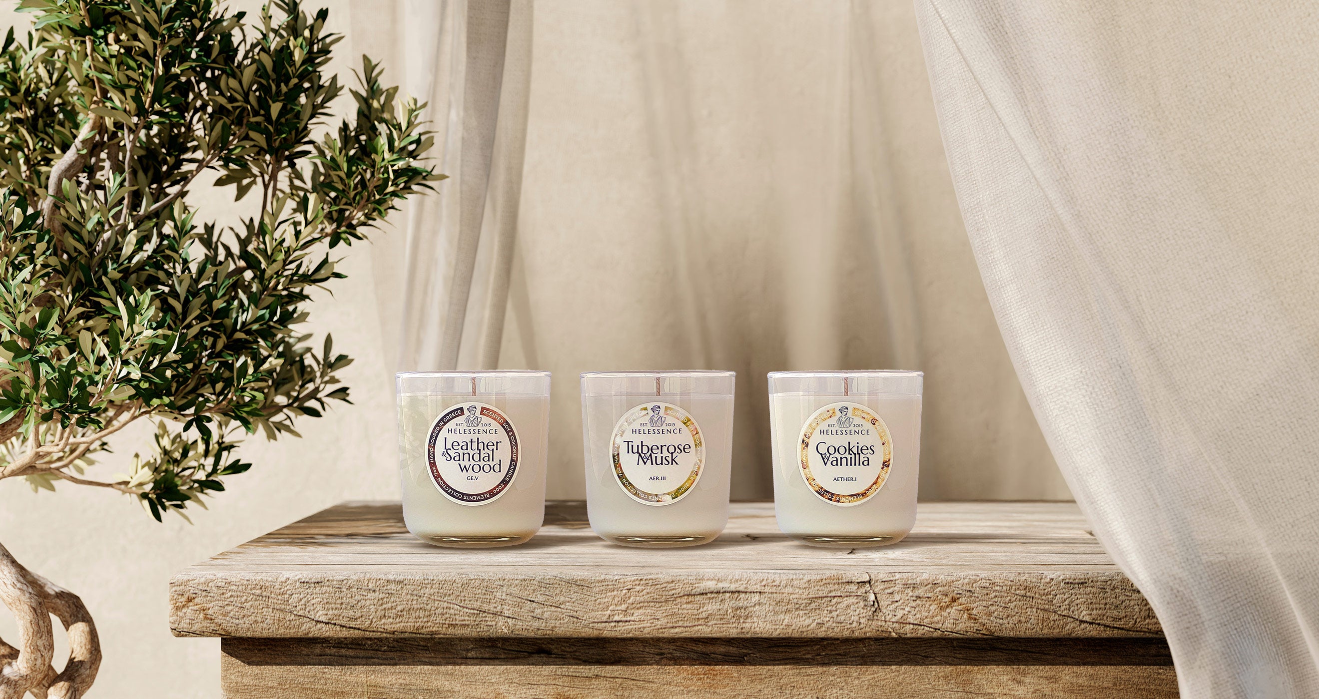 Elements Scented Candles Collection from Helessence